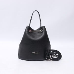 Fellin Lovve Selena Medium Genuine Leather Drawstring Bucket Bag