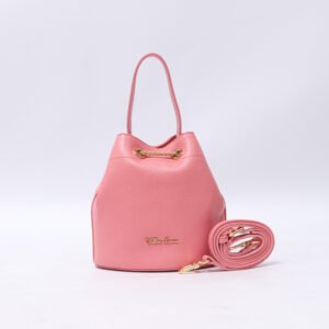 Fellin Lovve Selena Mini Genuine Leather Drawstring Bucket Bag